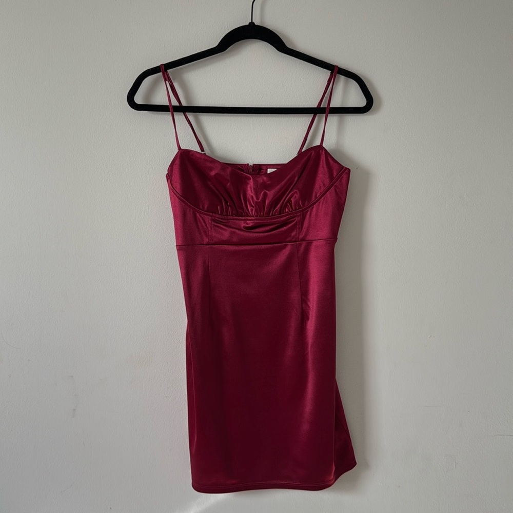 ELODIE Satin Mini Dress